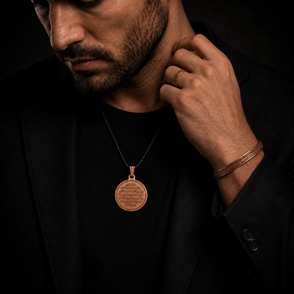Saf Bakır Ayetel Kürsi Set