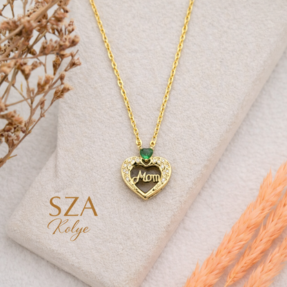 14 Ayar Altın Kaplama Anne Kolye