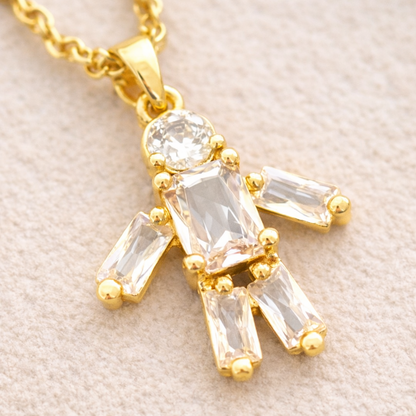 14 Ayar Altın Kaplama Robot Kolye