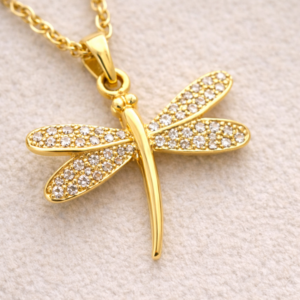 14 Ayar Altın Kaplama Yusufçuk Kolye