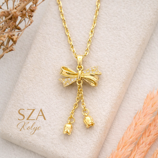 14 Ayar Altın Kaplama Kurdale Kolye