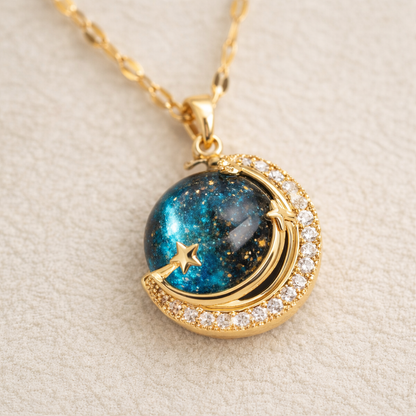 14 Ayar Altın Kaplama Gökyüzü Kolye
