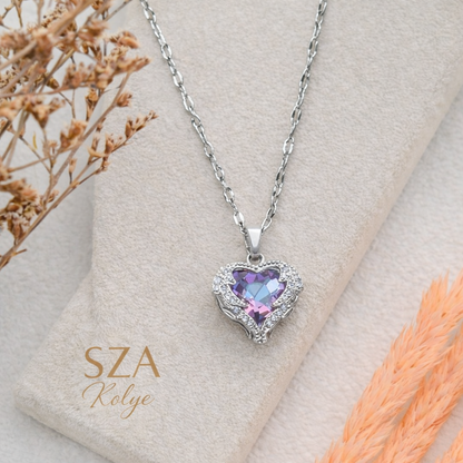 14 Ayar Altın Kaplama Okyanus Kalbi Kolye