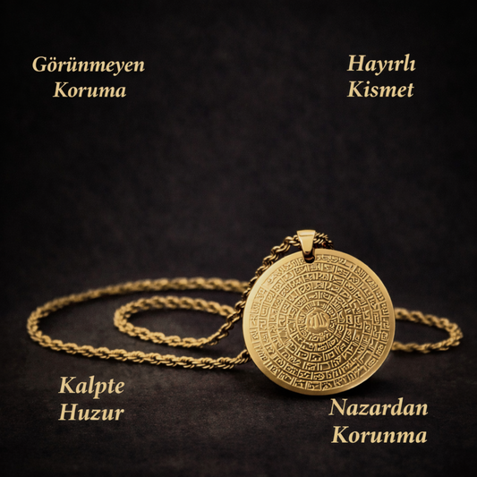 14 Ayar Altın Kaplama Esmaül Hüsna Kolye