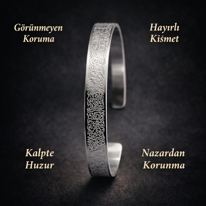 14 Ayar Altın Kaplama Ayetel Kürsi Bileklik
