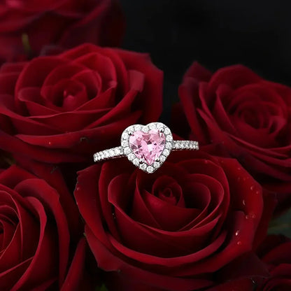 14 Ayar Altın Kaplama Pandora Yüzük(Pembe Taş)